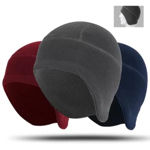 Ear Flap Hat Beanie Hat Knit Beanie Sapphire Wine Red Solid Color Thermal Warm Fleece Lining Windproof Comfortable