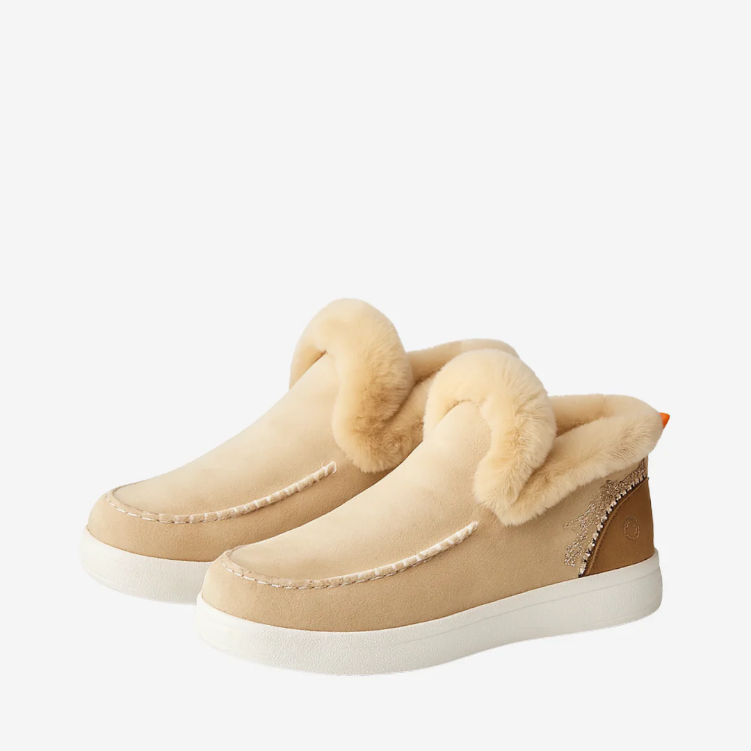 Women’s Faux Fur Lined Winter Boots with Slip-On Design