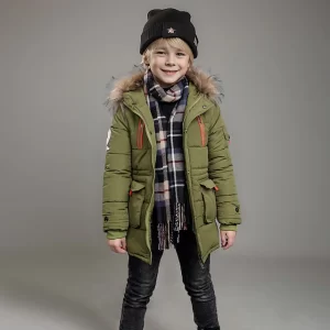 Boys' 3D Kids Puffer Jacket Plain Letter Down Jacket Coat Parka Long Sleeve Winter Active Cool Kids 4-13 Years School Street Regular Fit